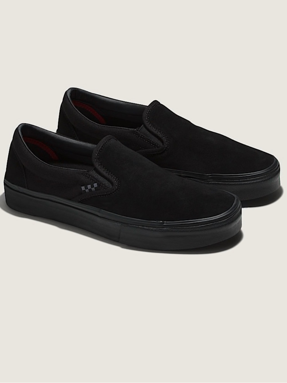 Vans Classic Skate Slip-On Suede Sneakers - Black